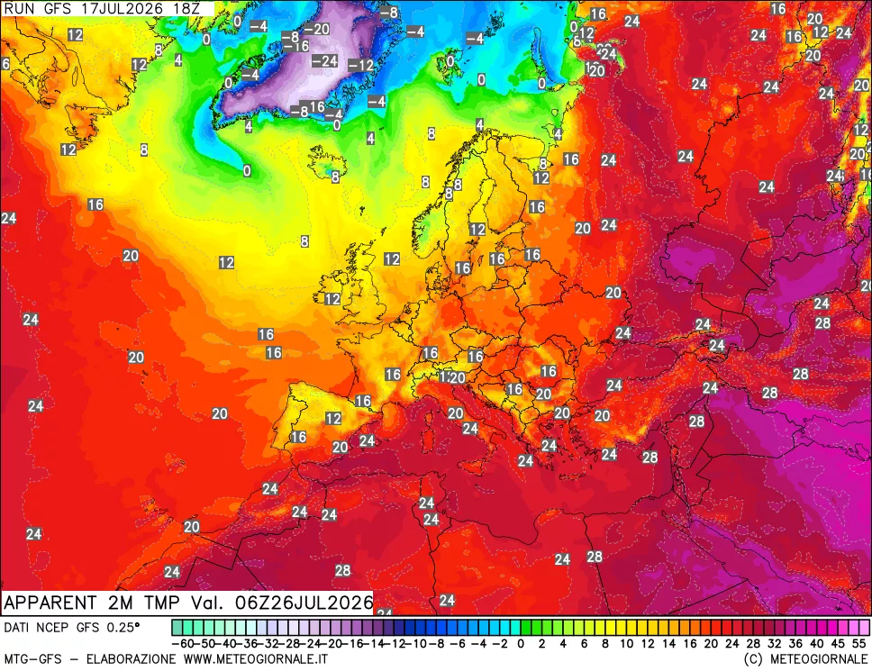 mappa Temp percepita