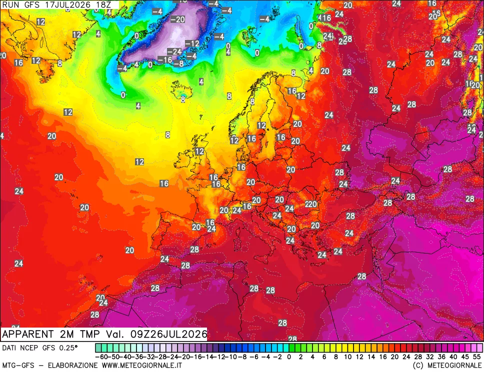 mappa Temp percepita