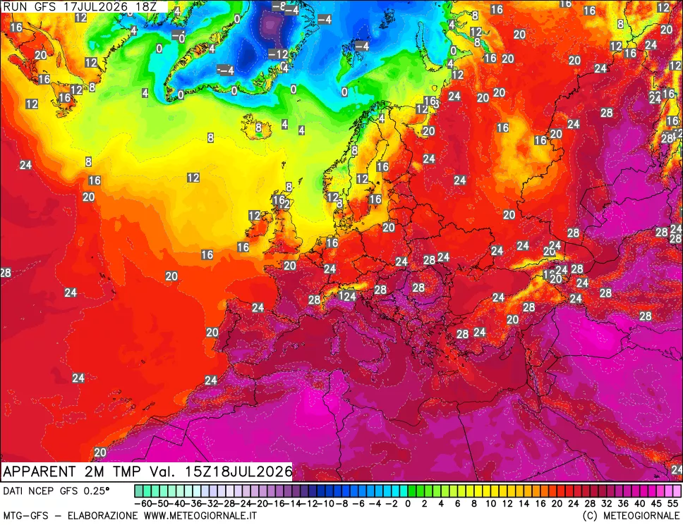 mappa Temp percepita