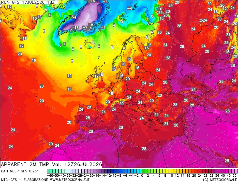 mappa Temp percepita