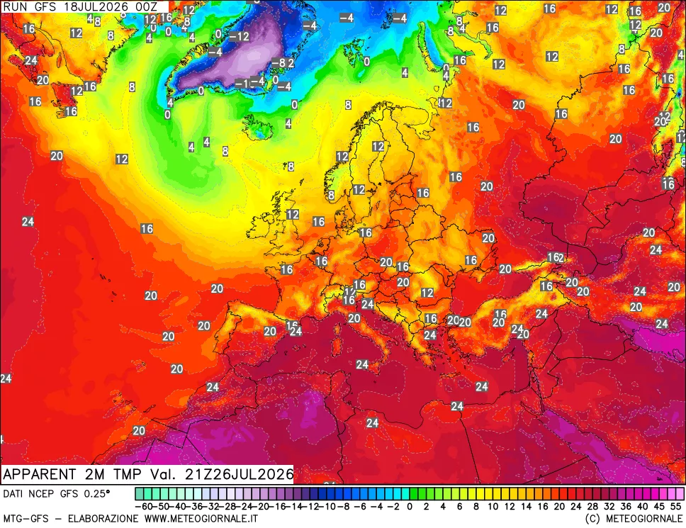 mappa Temp percepita