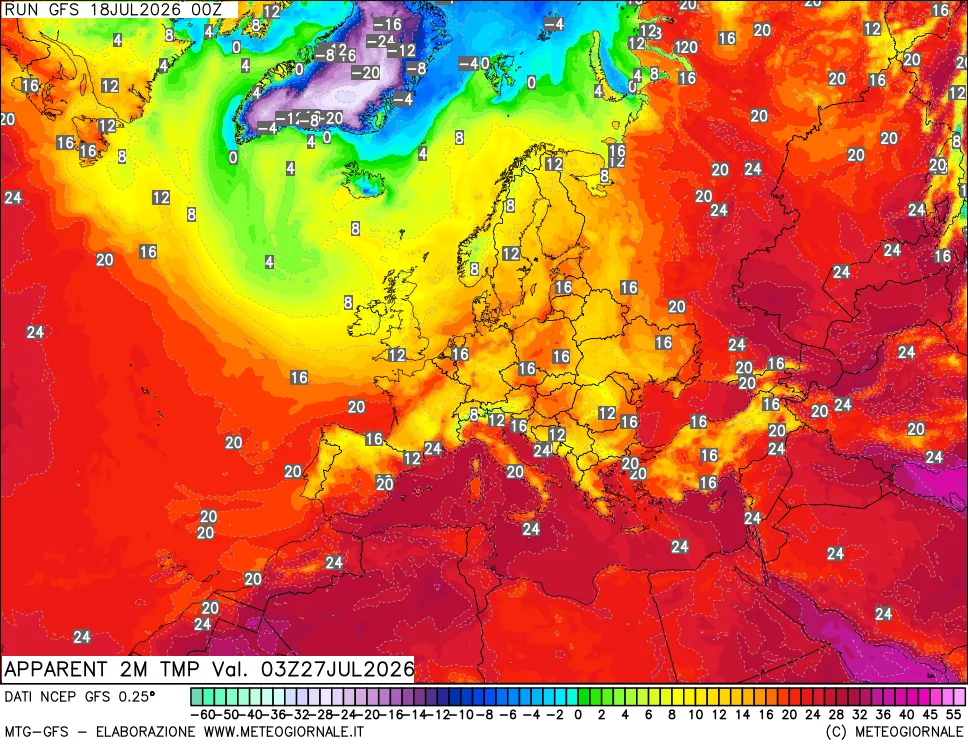 mappa Temp percepita