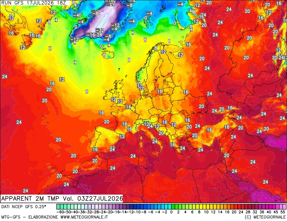 mappa Temp percepita