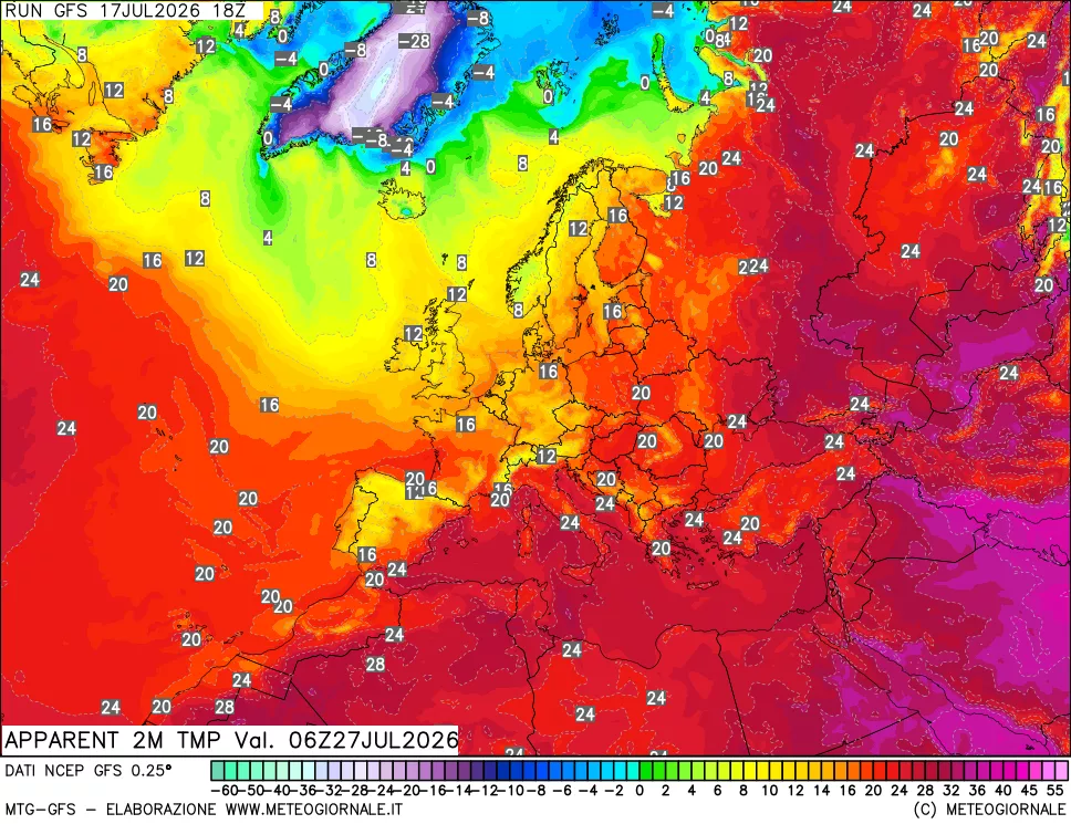 mappa Temp percepita