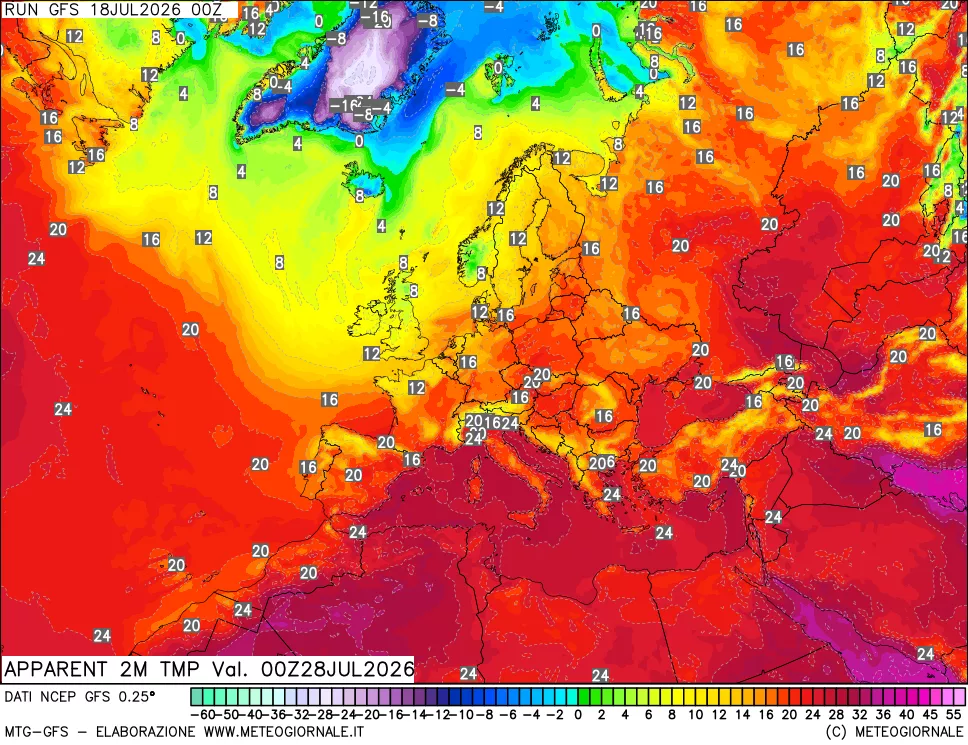mappa Temp percepita
