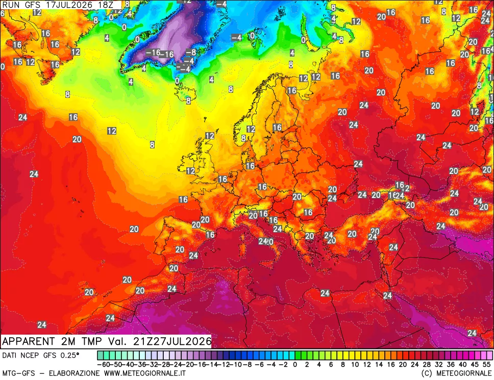 mappa Temp percepita