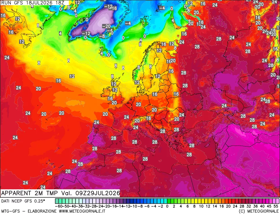 mappa Temp percepita
