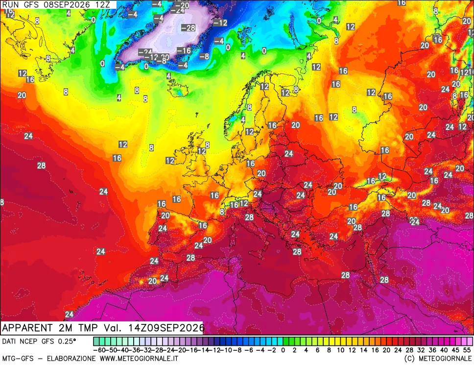 mappa Temp percepita