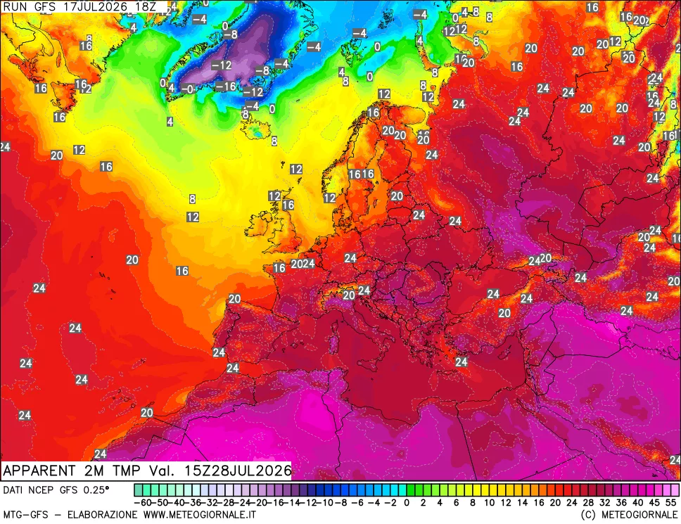 mappa Temp percepita