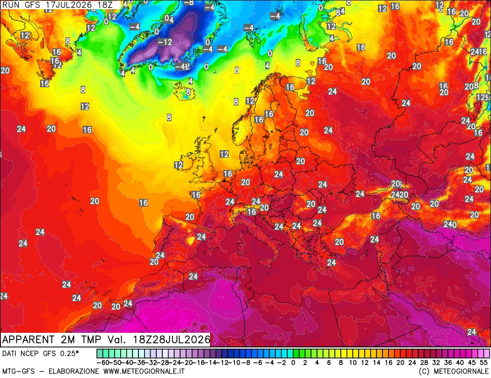 mappa Temp percepita