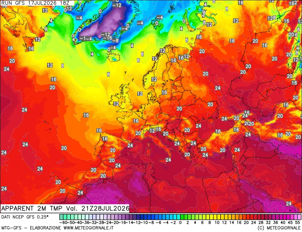 mappa Temp percepita