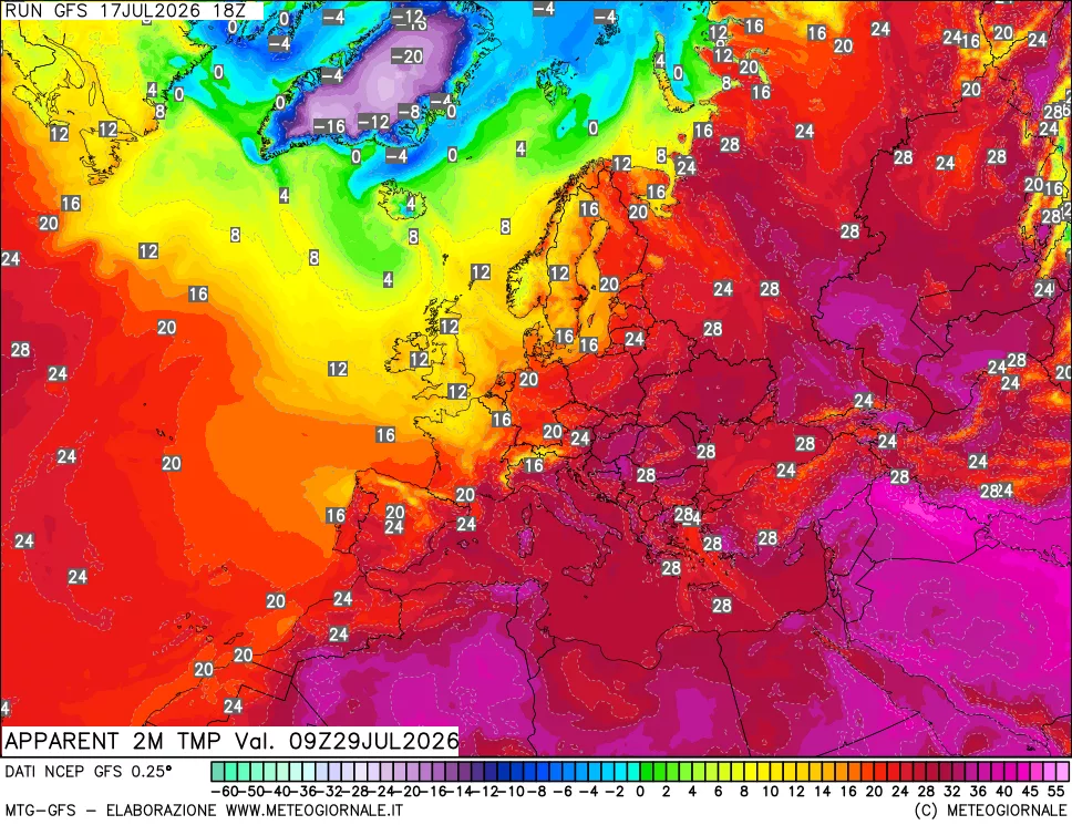 mappa Temp percepita