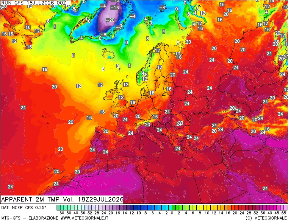 mappa Temp percepita