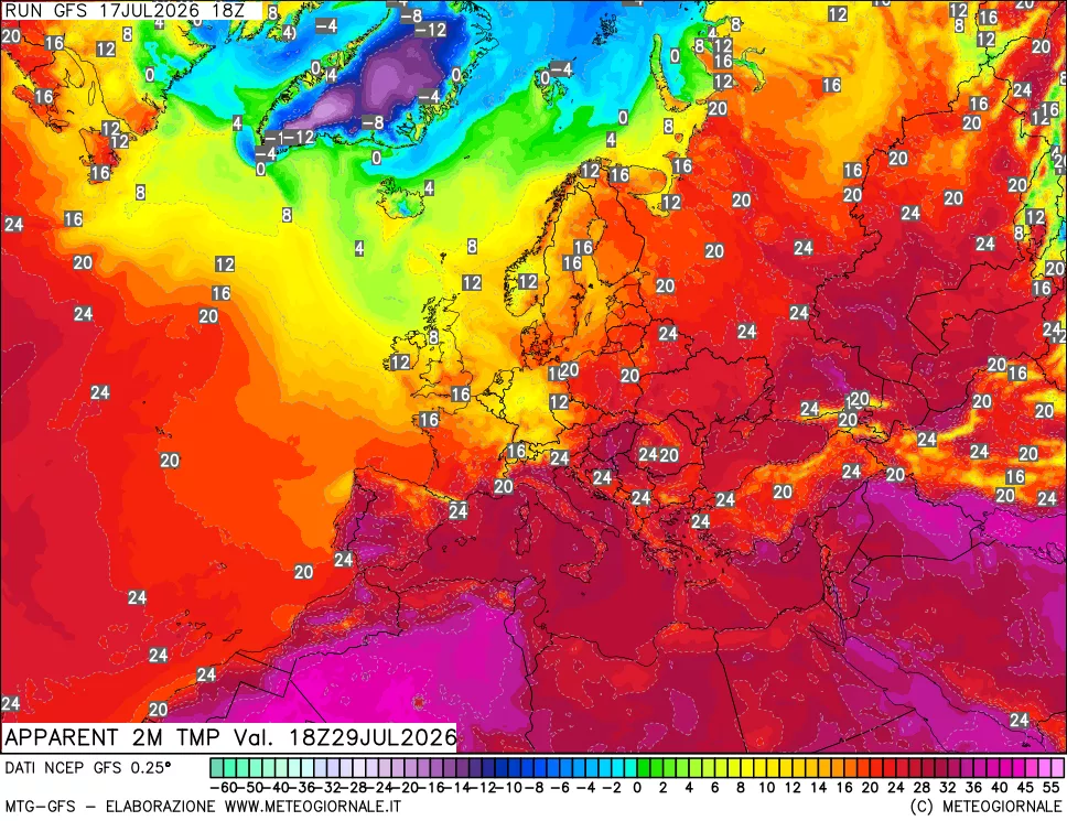 mappa Temp percepita