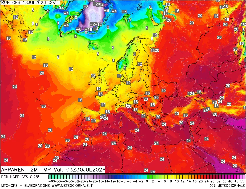 mappa Temp percepita