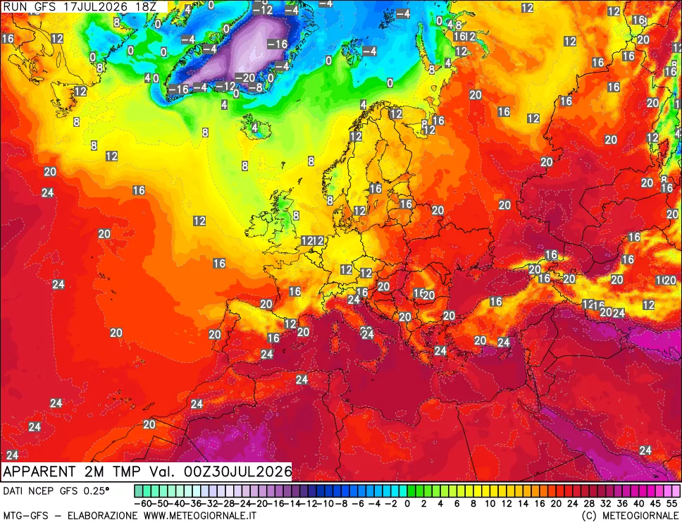 mappa Temp percepita