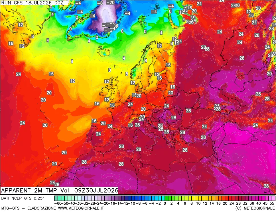 mappa Temp percepita