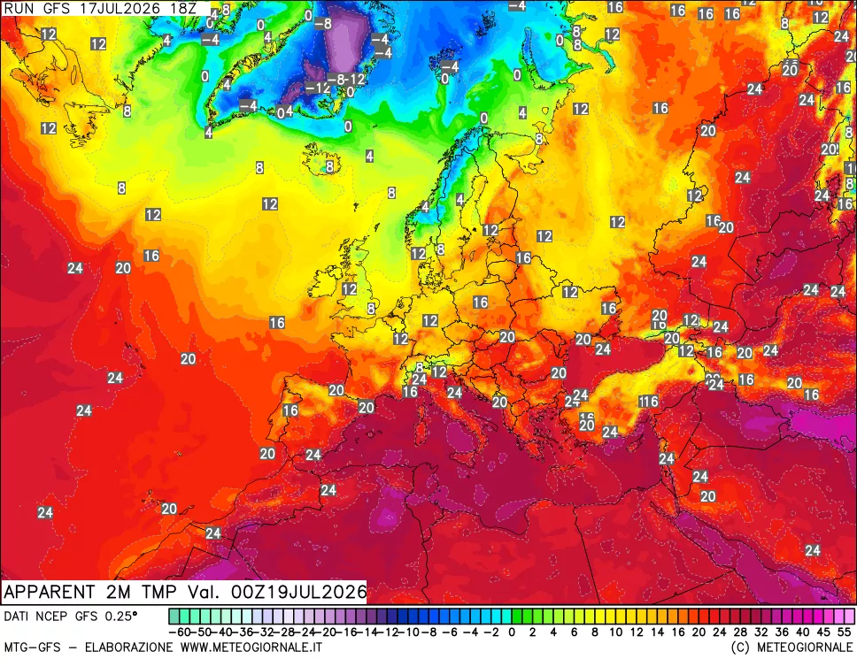 mappa Temp percepita