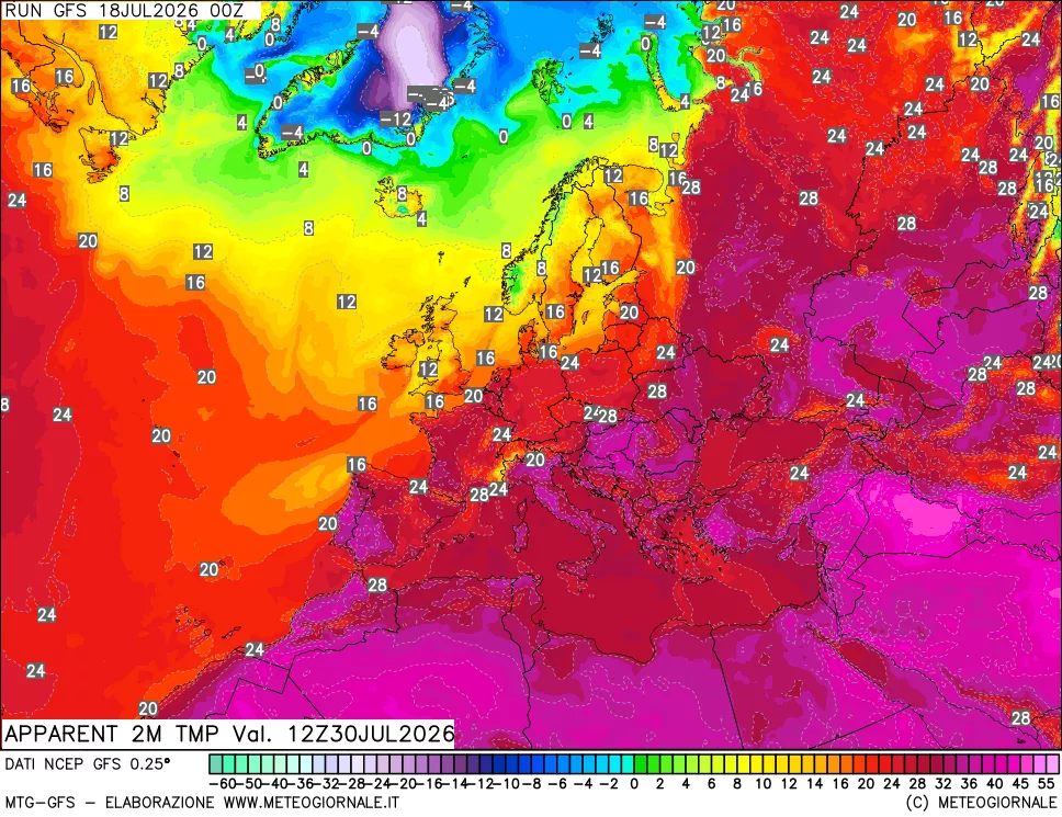 mappa Temp percepita