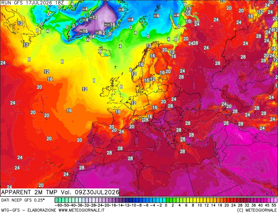 mappa Temp percepita