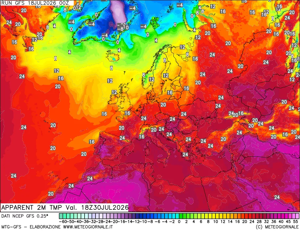 mappa Temp percepita