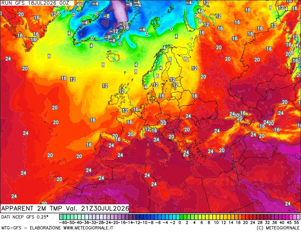 mappa Temp percepita