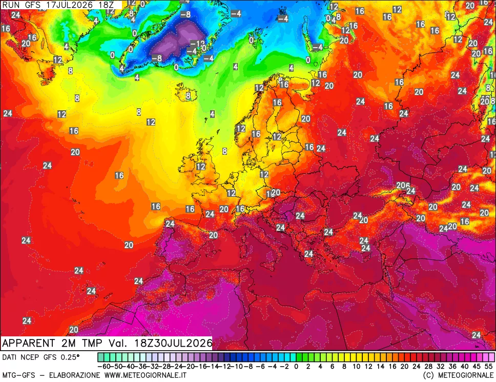 mappa Temp percepita