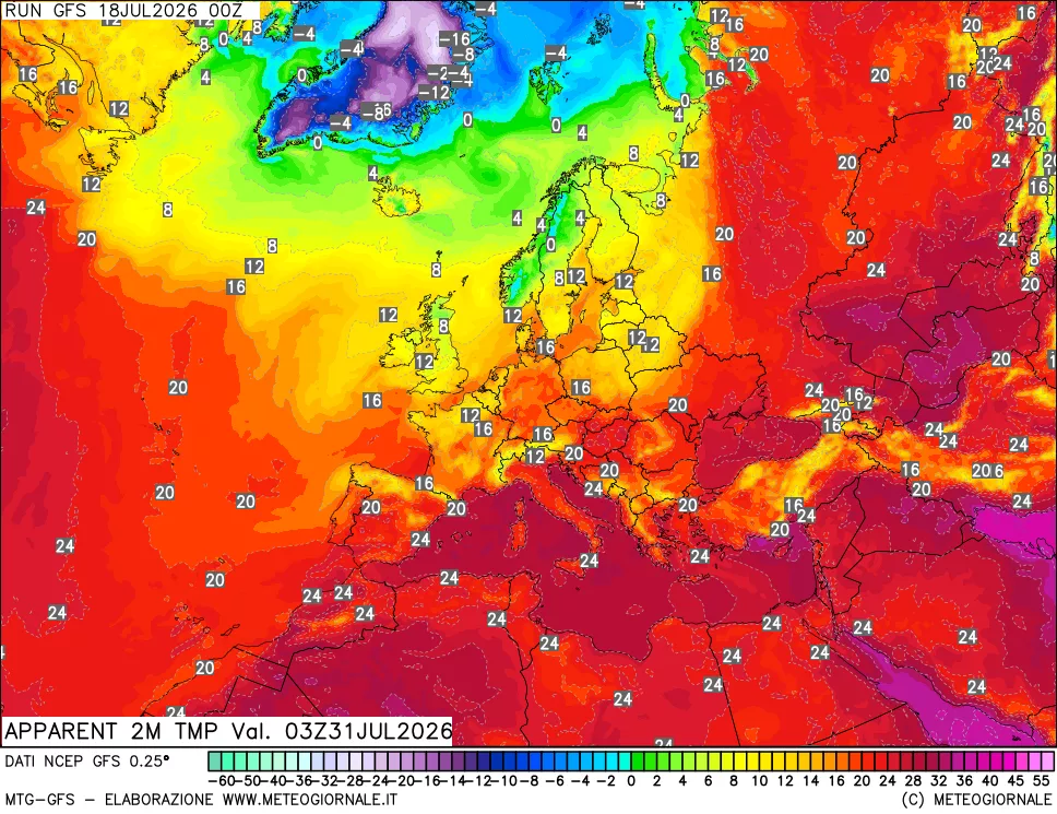 mappa Temp percepita