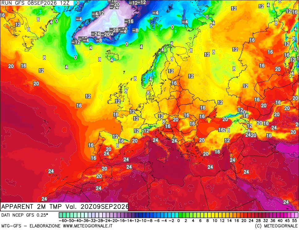 mappa Temp percepita