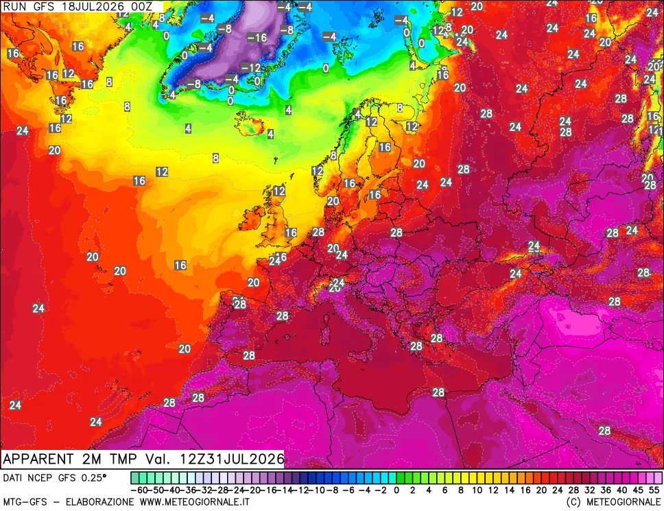 mappa Temp percepita