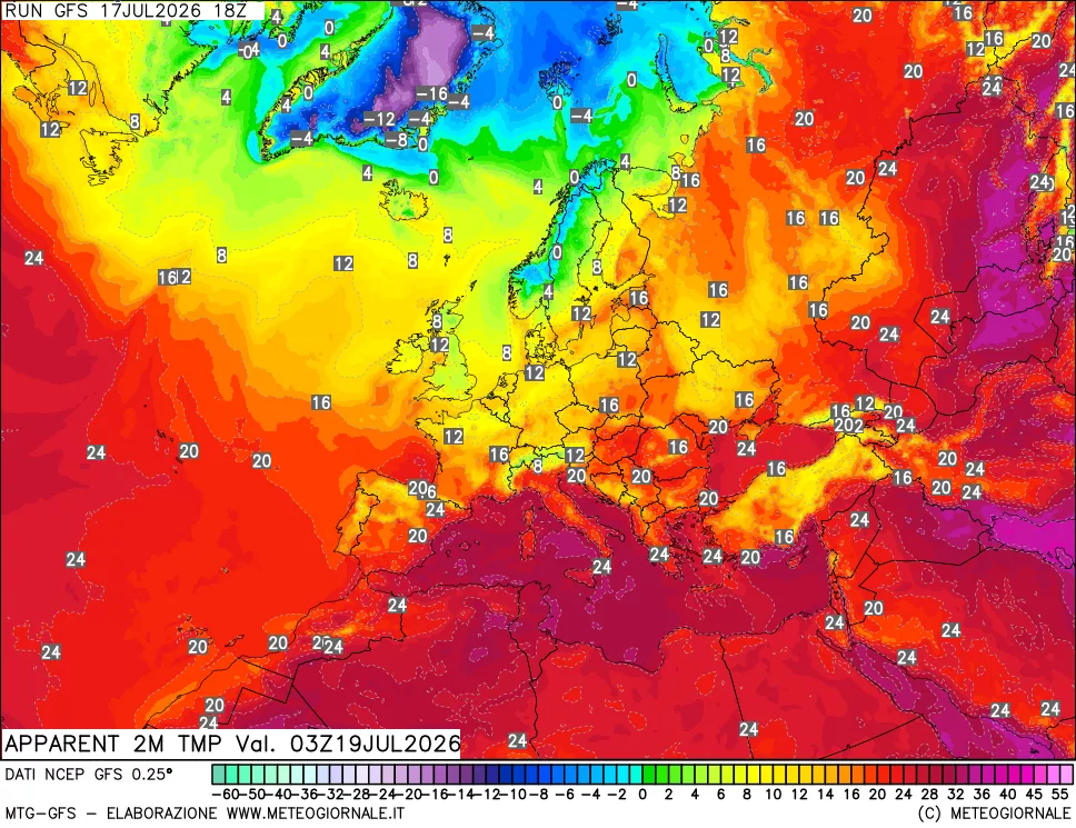 mappa Temp percepita