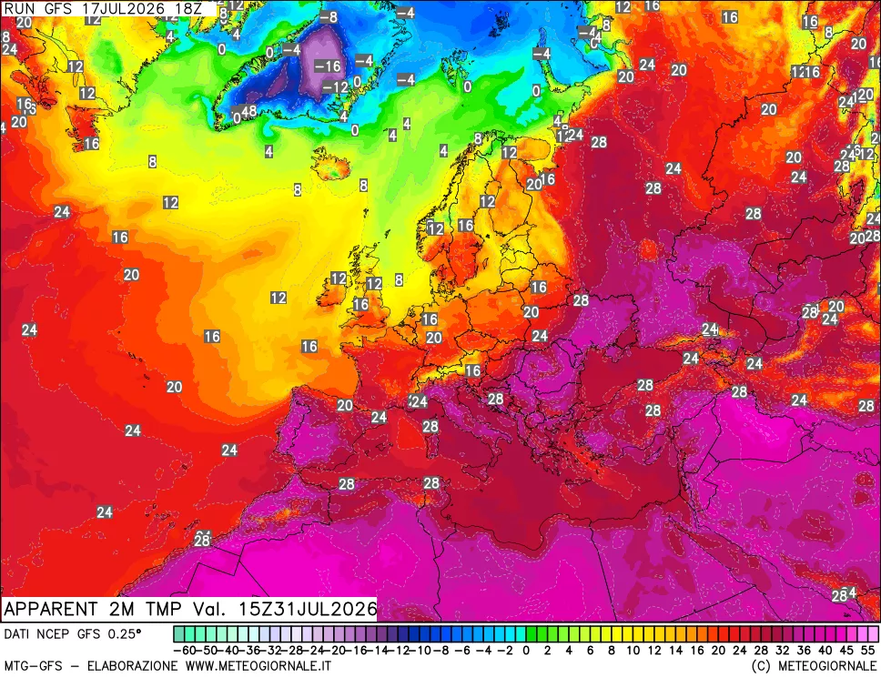 mappa Temp percepita
