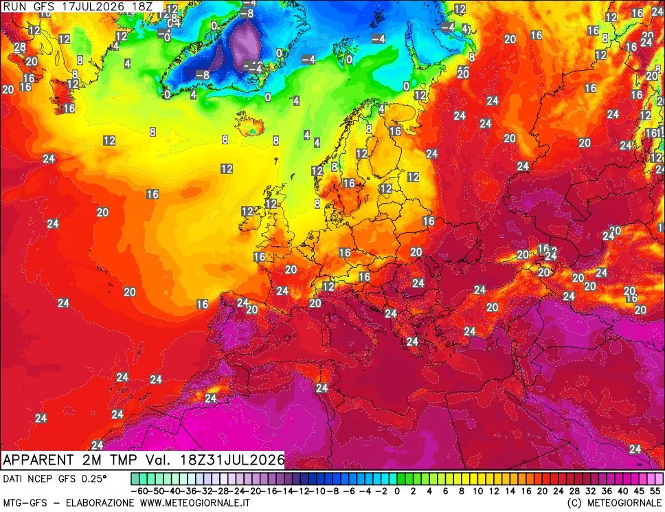 mappa Temp percepita