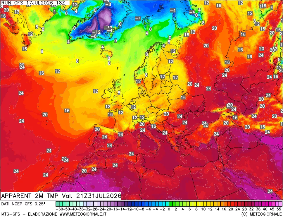 mappa Temp percepita