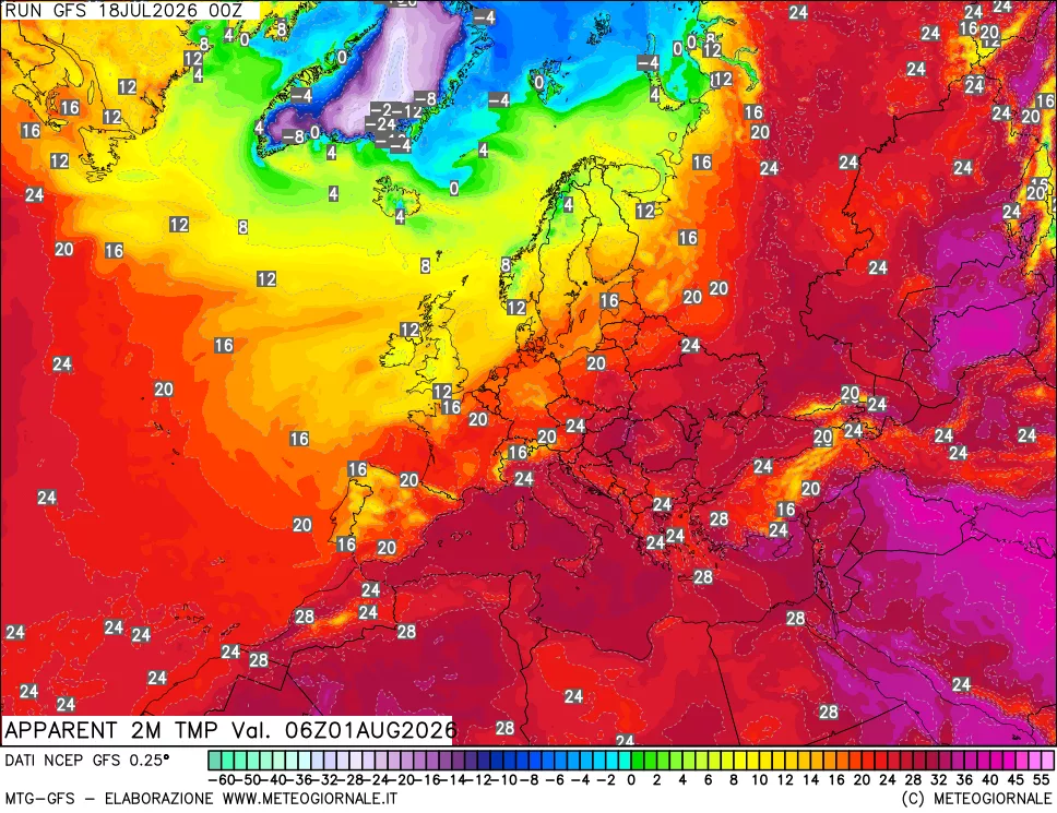 mappa Temp percepita