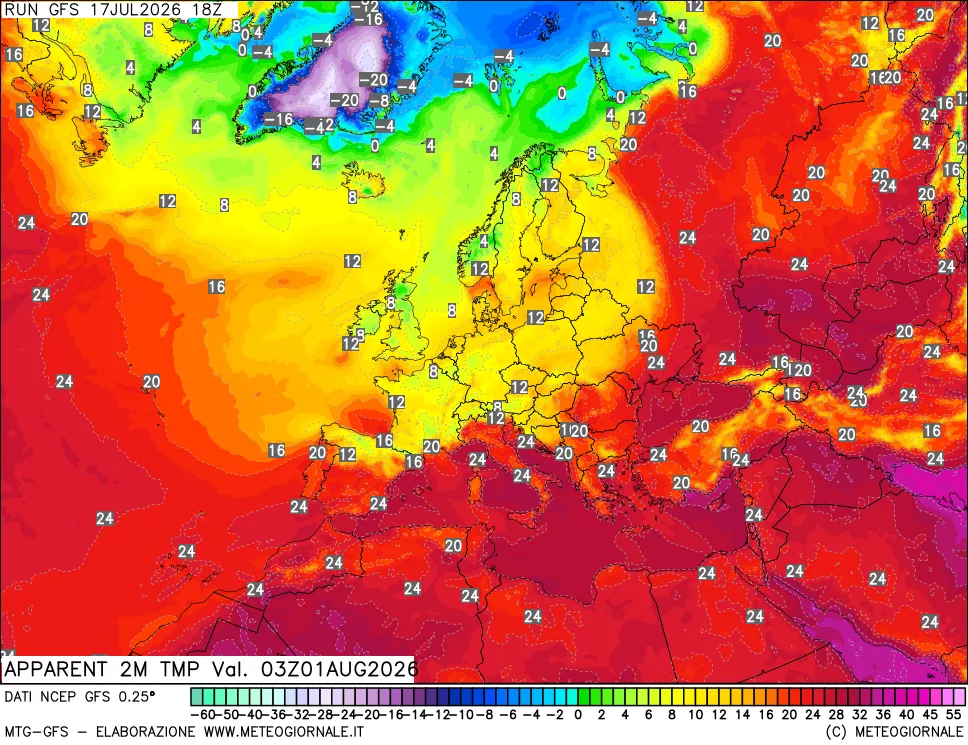 mappa Temp percepita