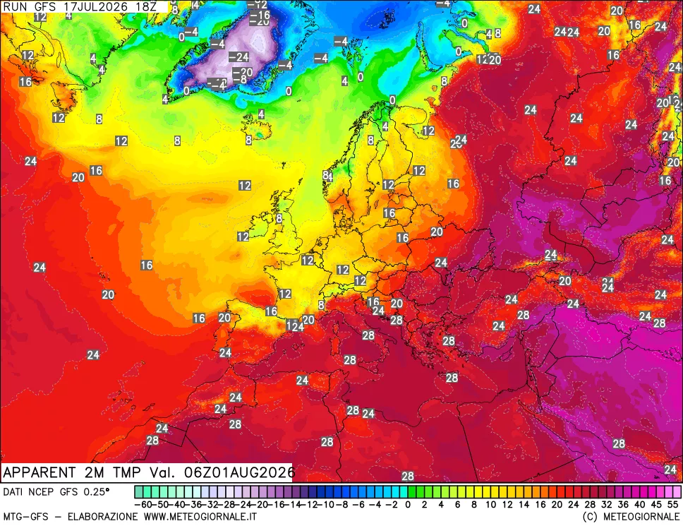 mappa Temp percepita