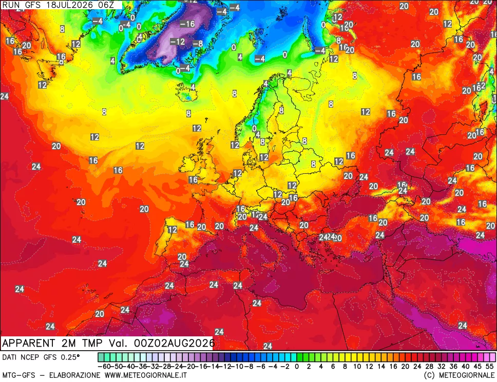 mappa Temp percepita