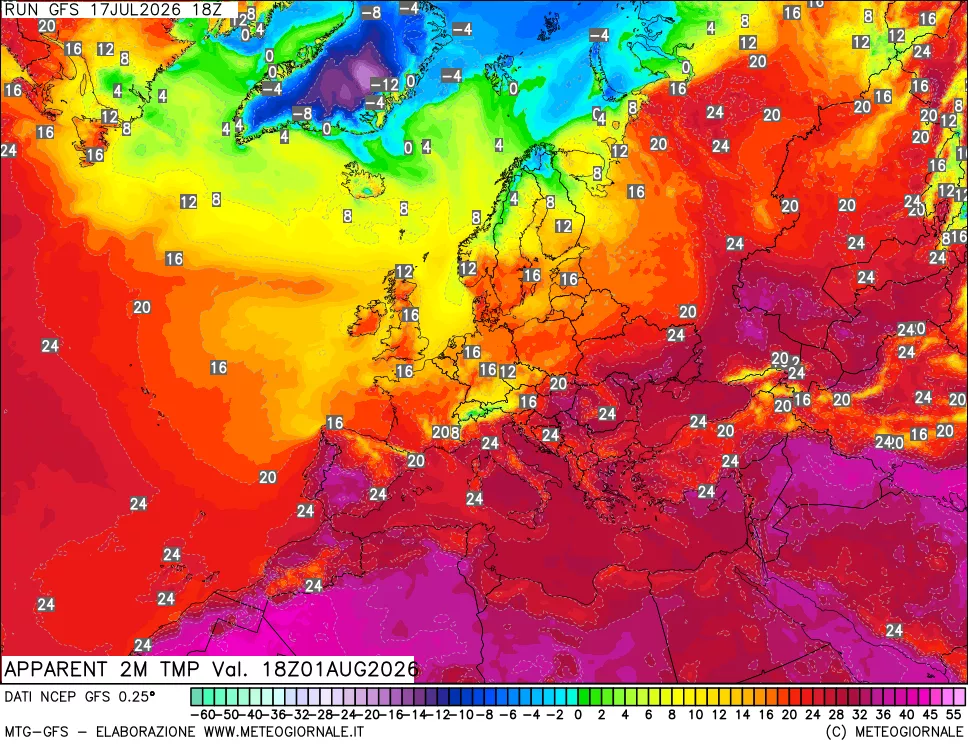 mappa Temp percepita