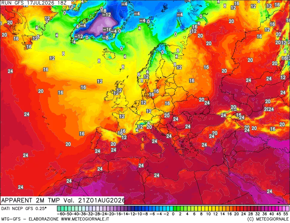 mappa Temp percepita