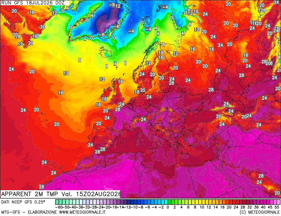 mappa Temp percepita