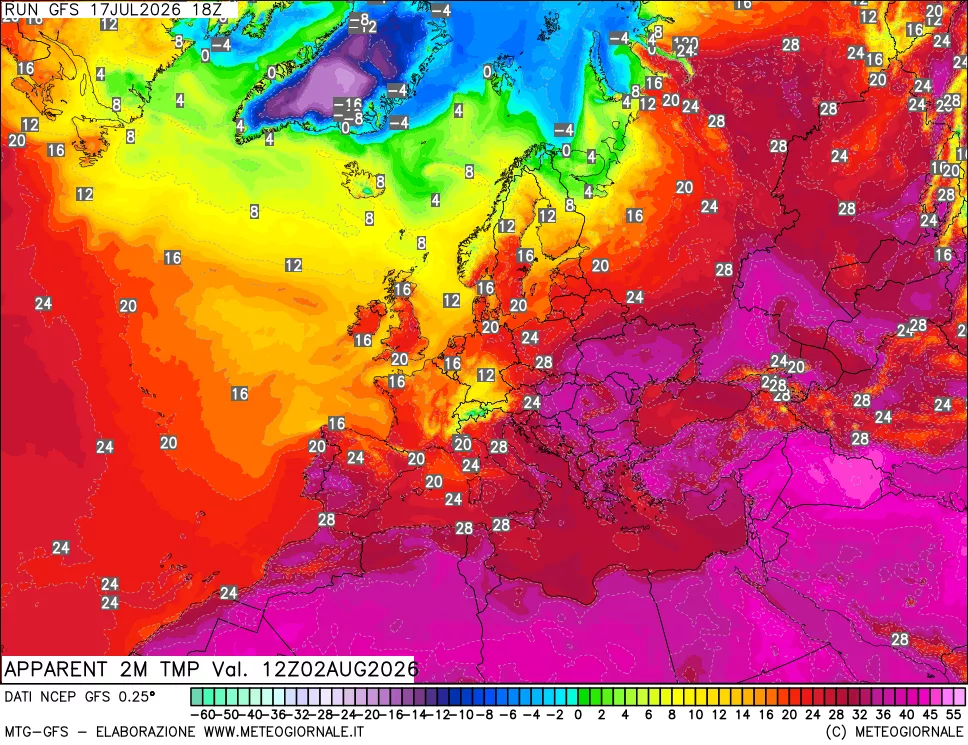 mappa Temp percepita