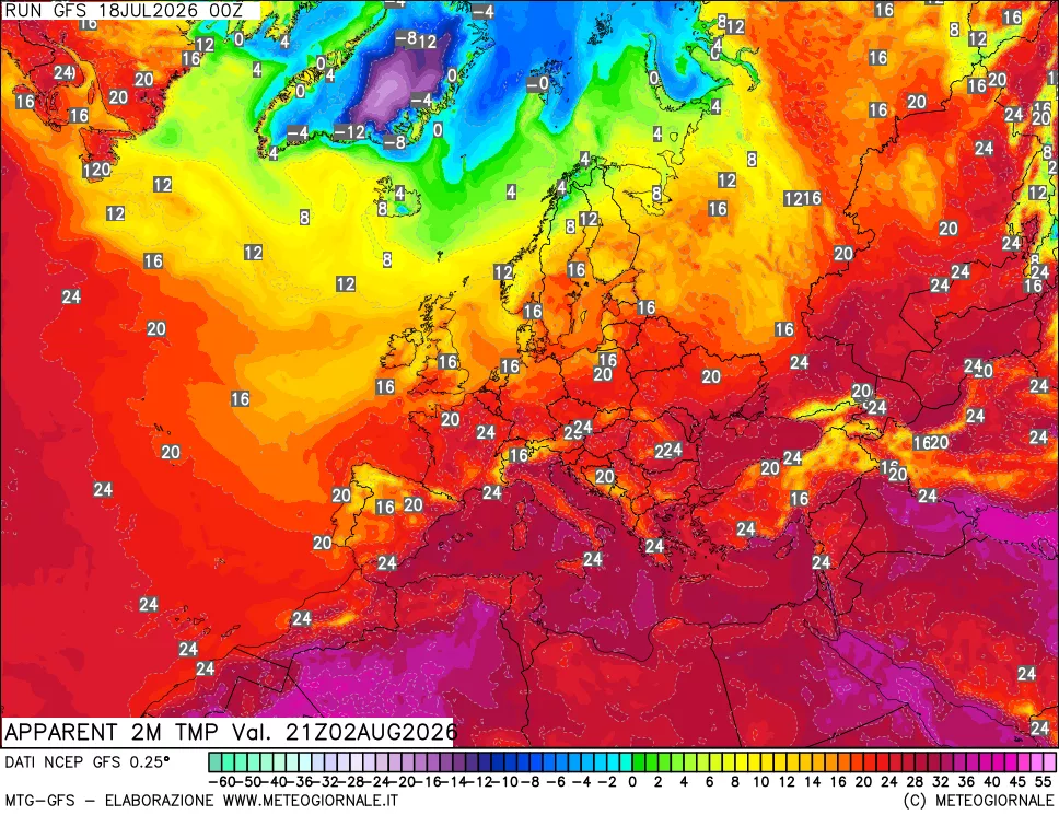 mappa Temp percepita