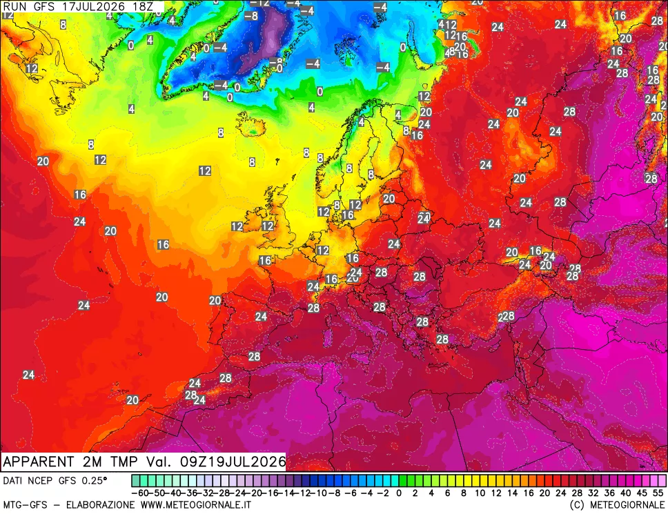mappa Temp percepita