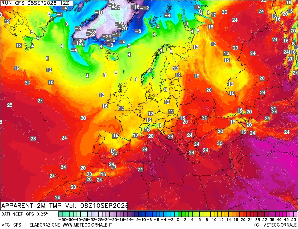 mappa Temp percepita
