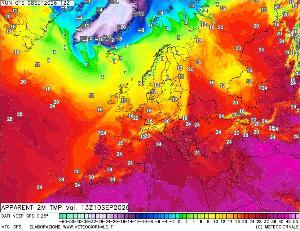 mappa Temp percepita