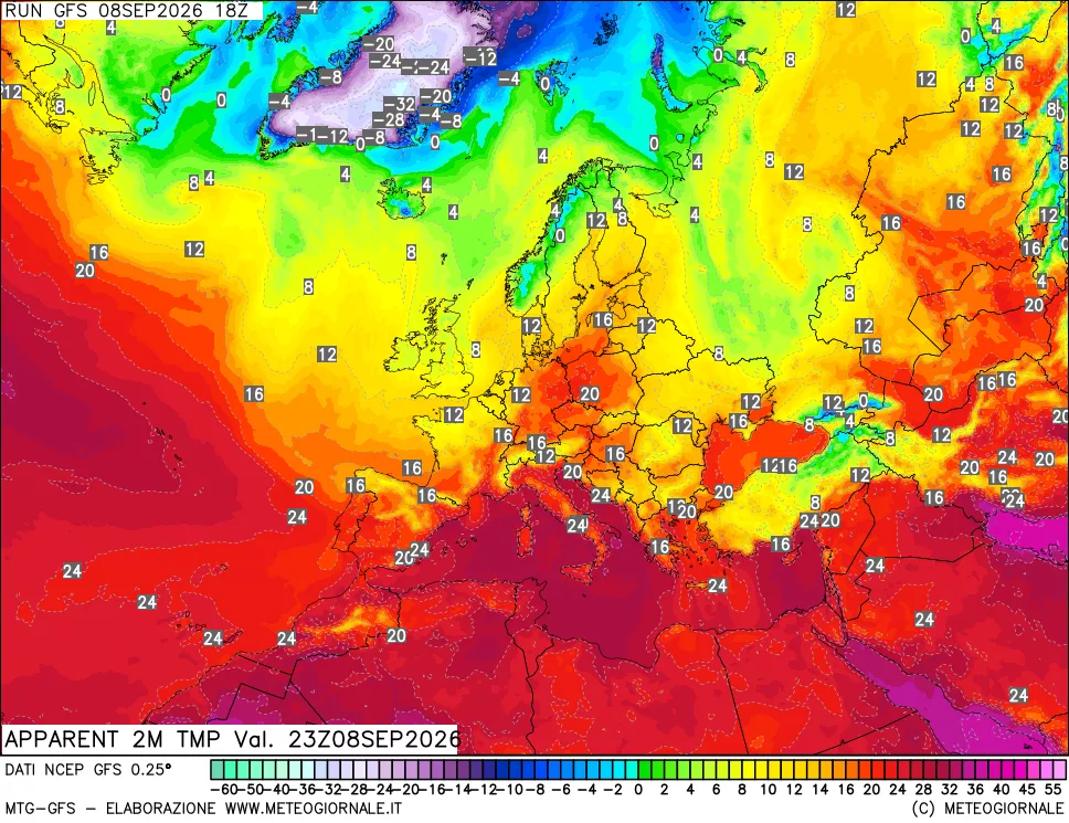 mappa Temp percepita