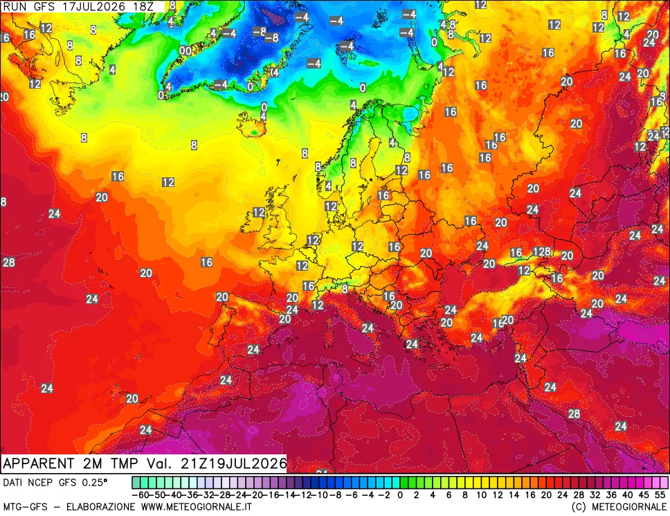 mappa Temp percepita