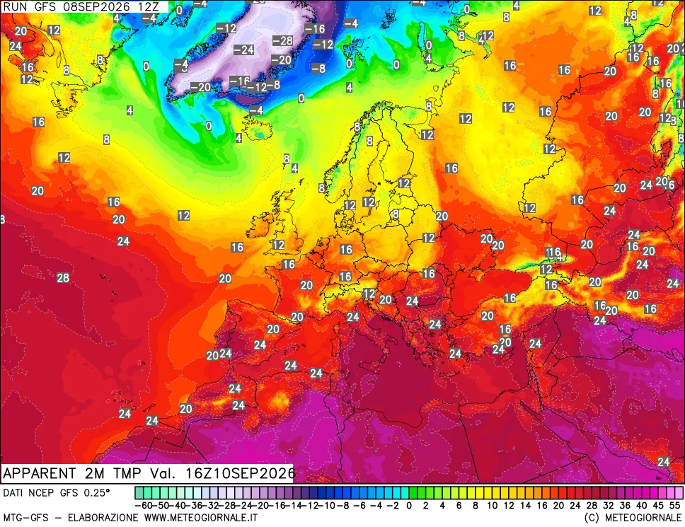 mappa Temp percepita