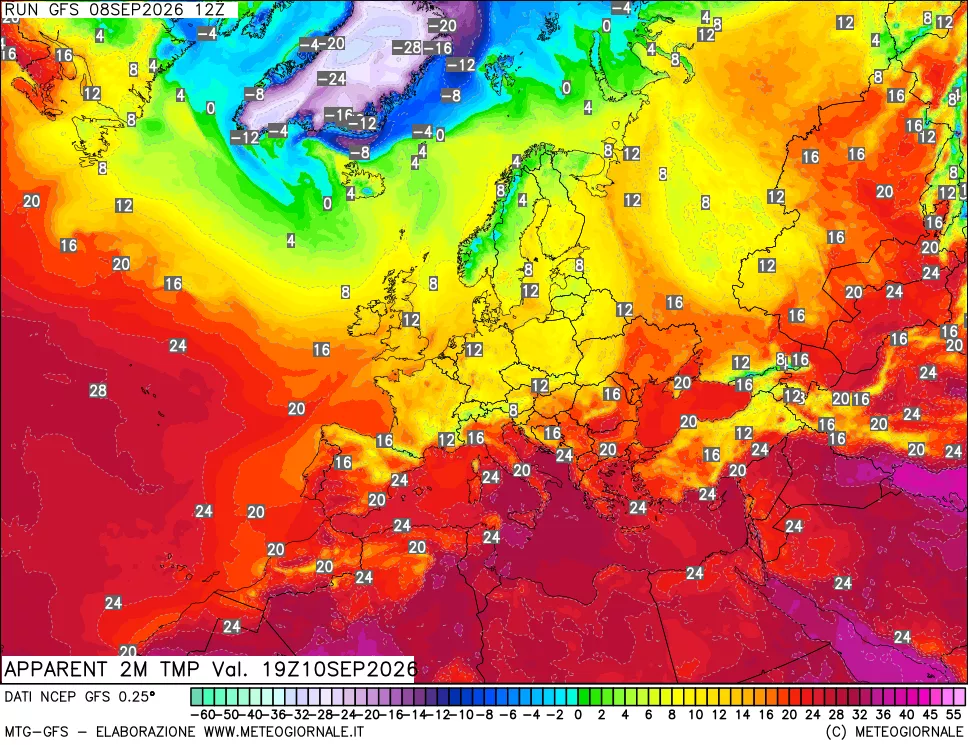 mappa Temp percepita
